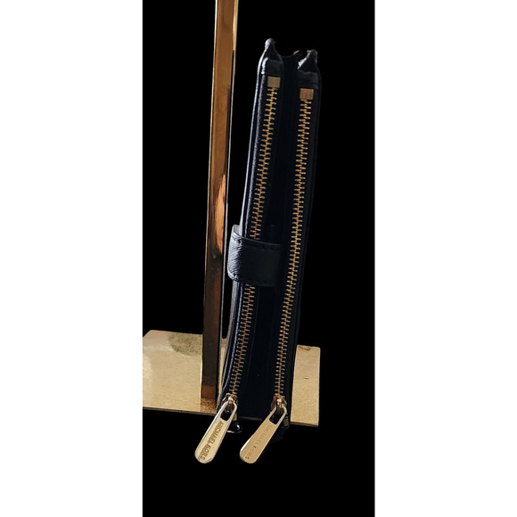 Michael Kors Adele Small Double Zip Phone Wristlet Wallet clutch black - Picture 7 of 9